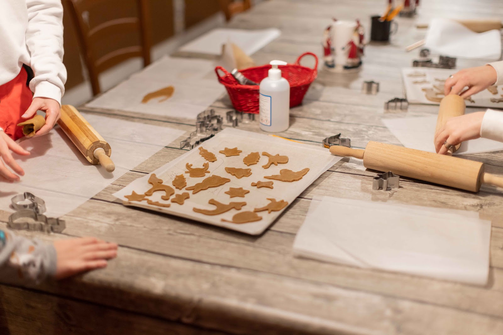 Ginger bread baking with elves